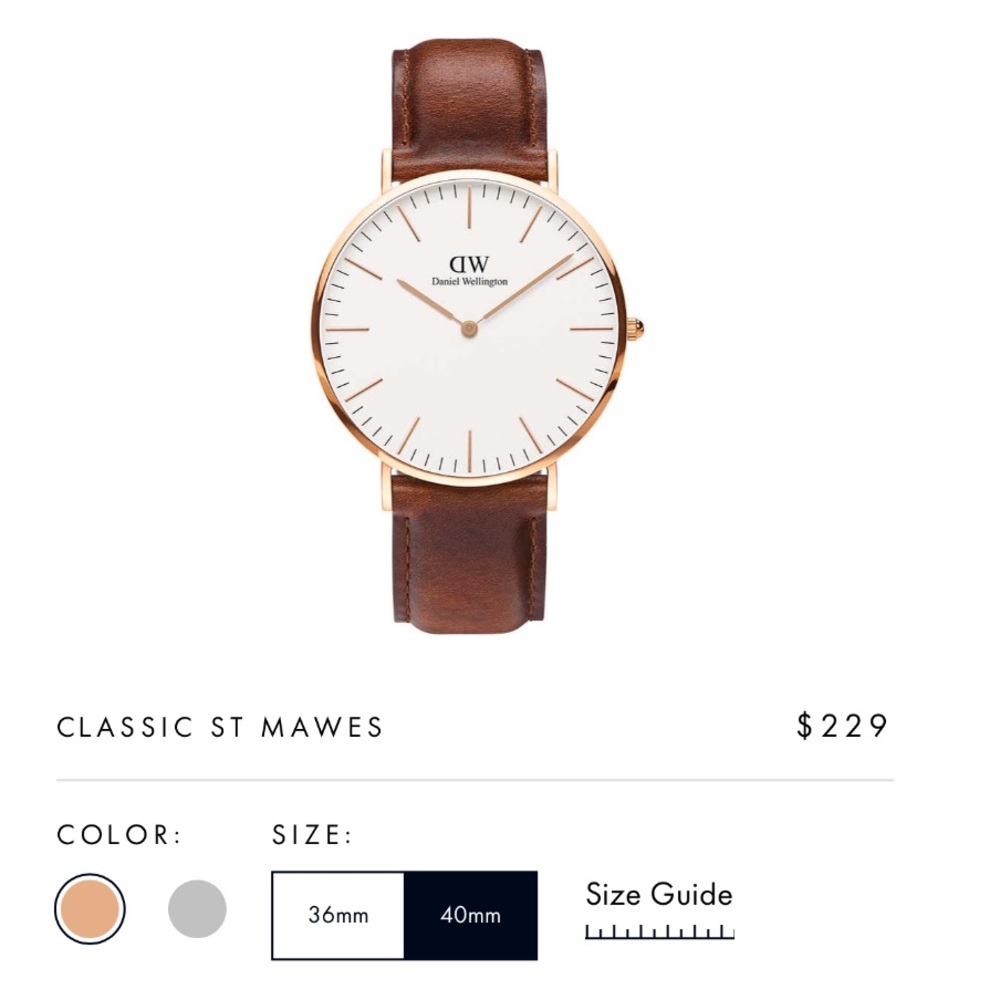 Classic St. Mawes Daniel Wellington Leather Watch